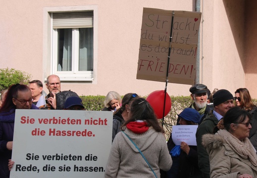 Protest in Würzburg für den Frieden