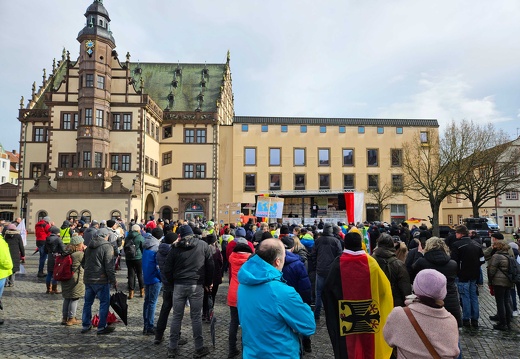 Demo auf Marktplatz in Schweinfurt