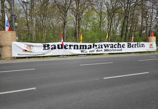Banner der Bauernmahnwache in Berlin